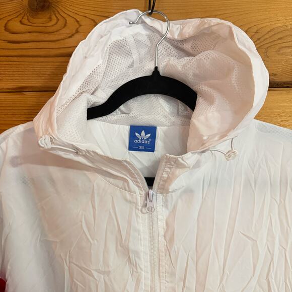 Adidas Originals hooded windbreaker jacket 3XL - Picture 3 of 5